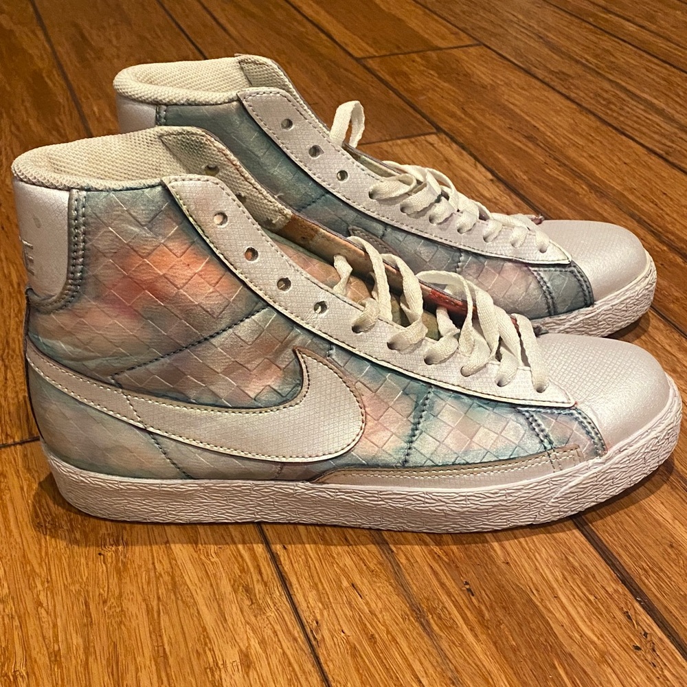 Nike Blazers Customized Iridescent High-Top Sneakers